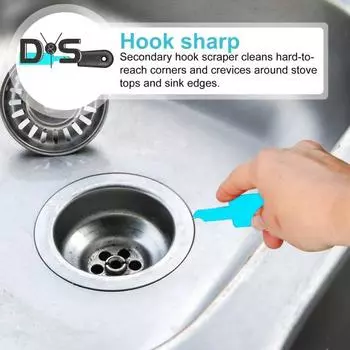 1/2 шт. 2-в-1 самозатачивающийся скребок для очистки, не царапающий автомобильные стекла, наклейки, этикетки, удаление пластиковых скребков с точилкой синий