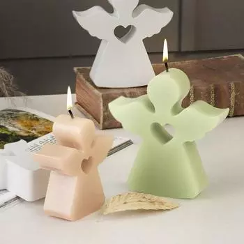 1/2 шт 3D Ангел силиконовые формы для свечей DIY геометрический ангел ручная работа ароматерапевтические свечи гипсовые смоляные формы для домашнего декора