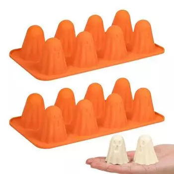 1/2 шт. 3D-форма для привидения из силикона для шоколадных десертов, конфет, желе, пищевая форма для выпечки в форме привидения, легко снимаемая, принадлежности для выпечки на Хэллоуин 1pc