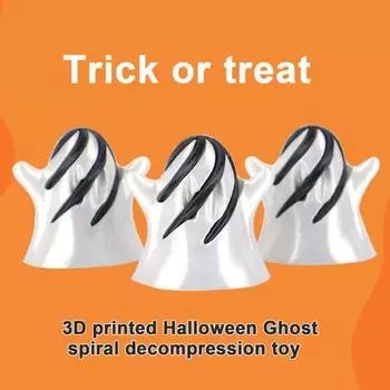 1/2 шт. 3D-печатная игрушка-призрак на Хэллоуин, настольная фигурка-призрак, снятие стресса и тревоги для детей и взрослых A