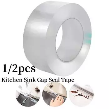 1/2 шт 5 м кухонная водонепроницаемая самоклеящаяся лента акриловая прозрачная устойчивая к плесени лента для раковины для ванной комнаты кухни швы зазоры