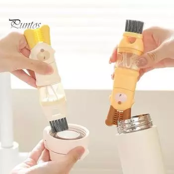 1/2 шт. 5-в-1 щетка для чистки крышек чашек портативная щетка для чистки щелей для детских бутылочек узкие пространства многофункциональный очиститель крышек чашек универсальный 1pc жёлтый