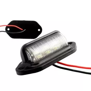 1/2 шт. 6 светодиодных фонарей для номерного знака универсальные для автомобилей грузовиков автофургонов прицепов фургонов задние фонари водонепроницаемые задние фонари инструменты аксессуары
