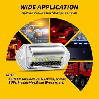 1/2 шт. 6 светодиодных лампочек для номерного знака автомобиля для внедорожника, прицепа, фургона, грузовика, фары для ступенек, белые лампочки, автомобильные товары, подсветка номерного знака