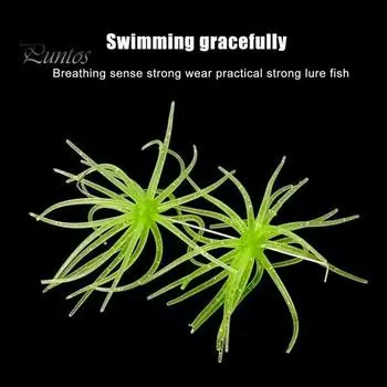 1/2 шт 9 см/2,8 г 11 см/8,7 г мягкая приманка для морского ежа с 24 юбками из ПВХ цветная искусственная приманка для ловли соленой воды, пресноводного окуня, судака, форели L красный