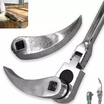 1/2 шт. Адаптер для лома, прочный подъемный инструмент, закаленный гаечный ключ с открытым зевом, прочный лом для труднодоступных мест, подвижная направляющая, регулируемая угловая головка 1pc серебряный