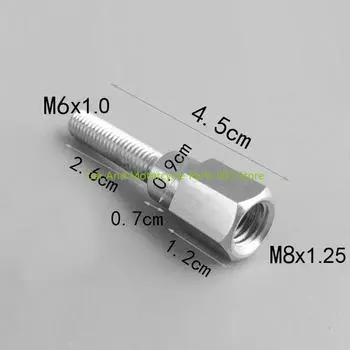 1/2 шт. Адаптер заднего зеркала для скутера, мотоцикла, M8, 8 мм на 6 мм, M6, наружная и внутренняя резьба, правая, изменяющая высоту винта