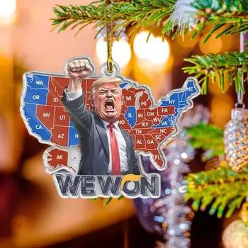 1/2 шт. акриловое президентское подвесное украшение рождественская елка зеркало заднего вида автомобиля подвесное 2D 1pc