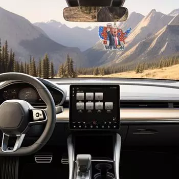 1/2 шт. акриловое президентское подвесное украшение рождественская елка зеркало заднего вида автомобиля подвесное 2D плоское украшение 2024 года результаты выборов в Америке подвеска 1pc