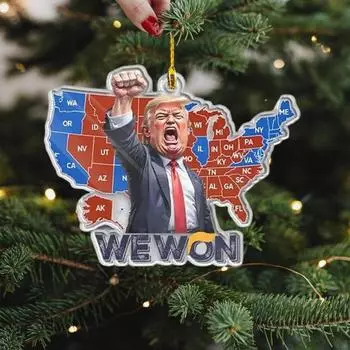 1/2 шт. акриловое президентское подвесное украшение рождественская елка зеркало заднего вида автомобиля подвесное 2D 1pc