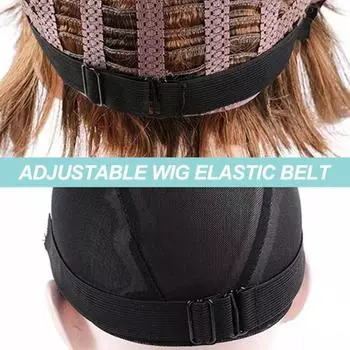 1/2 шт., эластичная лента для парика, регулируемая с металлической пряжкой, удобная надежная посадка, лента для парика из полиэфирного волокна 2pcs