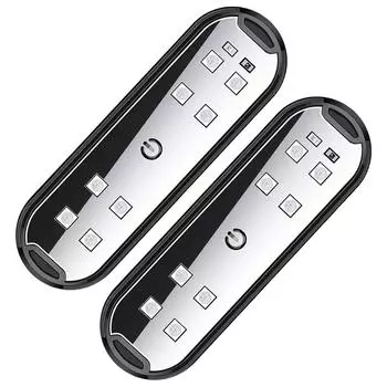 1/2 шт. Автомобильная атмосферная лампа, противоударный противотуманный фонарь, светодиодный цветной аварийный сигнальный фонарь для открывания двери автомобиля