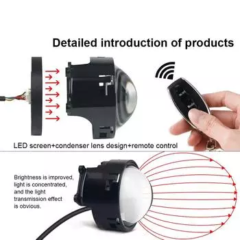 1-2 шт. Автомобильные динамические фары Devil Eye Moto Декоративные фары Demon Eye Универсальные Модифицированные фары 3D-дизайн линз Пульт дистанционного управления