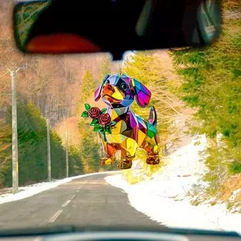 1/2 шт. Автомобильные подвески с шнурком, легко подвешиваются, цветные хрустальные украшения, сверкающие акриловые украшения, подвески в виде ежика A