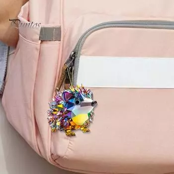 1/2 шт. Автомобильные подвески с шнурком, легко подвешиваются, цветные хрустальные украшения, сверкающие акриловые украшения, подвески в виде ежика A