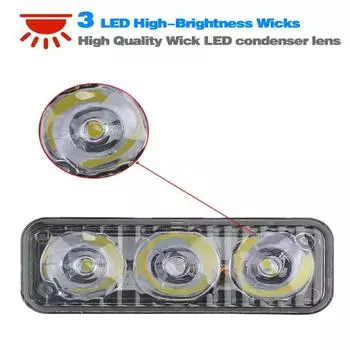 1/2 шт. Автомобильные светодиодные дневные ходовые огни DRL 12 В, вспышка белого цвета 6000 К, автомобильные дневные огни высокой мощности, линзы постоянного тока с противотуманными фарами, водонепроницаемые