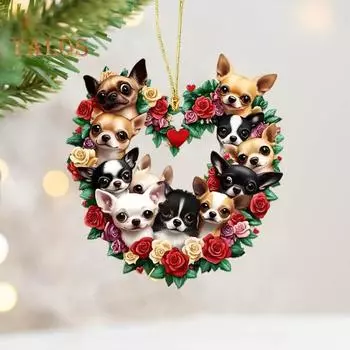 1/2 шт. Автомобильный кулон 2D-печать для собак и кошек, автомобильные аксессуары, простая установка, лобовое стекло, зеркало заднего вида, подвеска, сумка, украшение, подвеска One Size A