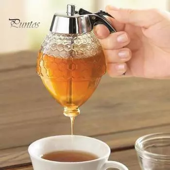 1/2 шт. Банка для хранения меда с подставкой, большой емкости, герметичная конструкция, не содержит бисфенол А, горшочек для меда в форме сот 1pc