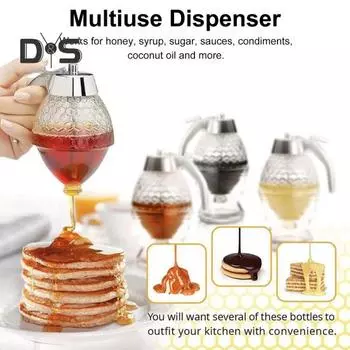 1/2 шт. Банка для хранения меда с подставкой, большой емкости, герметичная конструкция, не содержит бисфенол А, горшочек для меда в форме сот 1pc