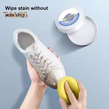 1/2 шт. Белая паста для чистки обуви, многофункциональное чистящее средство для кроссовок с губкой, средство для удаления пятен от крема для обуви, защитное средство 1pc