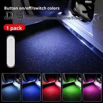 1/2 шт. беспроводные автомобильные дверные предупреждающие огни 7 цветов инфракрасный датчик супер яркий магнитный автомобильный беспроводной порог предупреждающие огни вежливости 1pc