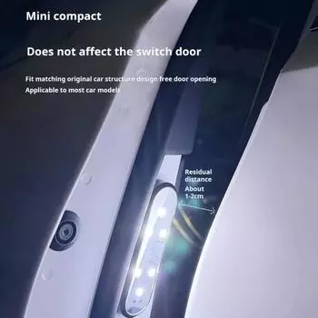 1/2 шт. Беспроводные автомобильные дверные предупреждающие огни 7 цветов инфракрасный датчик супер 1pc