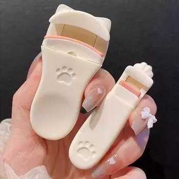 1/2 шт., бигуди для ресниц, милый дизайн, кошачий коготь, долговечный, профессиональный для женщин, аксессуары для макияжа, инструмент, подходит для всех форм ресниц S белый