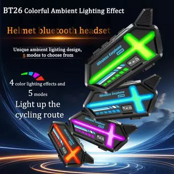 1/2 шт. Bluetooth мотоциклетный шлем гарнитура 800M для 2 мотоциклистов Intercomunicador IPX7 водонепроницаемый с RGB подсветкой