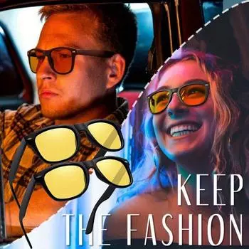 1/2 шт. большие квадратные ночные очки мужские спортивные очки ночного видения унисекс крутые антибликовые аксессуары для водителя очки