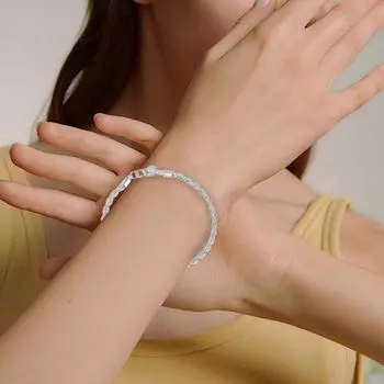 1/2 шт. браслет двухслойная витая запутанная цепочка однотонный полированный сплав простой стиль запястье ювелирные изделия для взрослых вечеринок клубный браслет