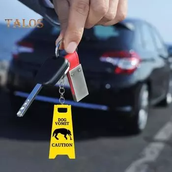 1/2 шт. брелок с надписью «Рвота кошки», забавный брелок-напоминание, напоминание «Смотрите под ноги», идеальное украшение для офиса и стола A