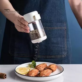 1/2 шт. бутылка для приправ пресс-типа солонка 2 г дозатор с запечатанным дизайном регулируемые отверстия для кухни кафе ресторана домашний органайзер 1pc