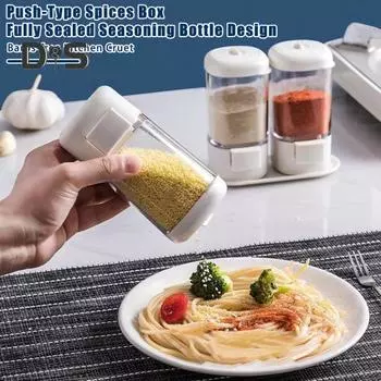 1/2 шт. бутылка для приправ пресс-типа солонка 2 г дозатор с запечатанным дизайном регулируемые отверстия для кухни кафе ресторана домашний органайзер 1pc