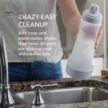 1/2 шт. Бутылка для смешивания теста с блендером, шариком, венчиком, легкоочищаемым дозатором для теста для блинов, кексов, вафель, блинов, кухня без BPA 1pc