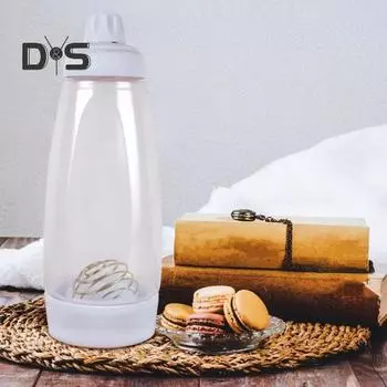 1/2 шт. Бутылка для смешивания теста с блендером, шариком, венчиком, легкоочищаемым дозатором для теста для блинов, кексов, вафель, блинов, кухня без BPA 1pc