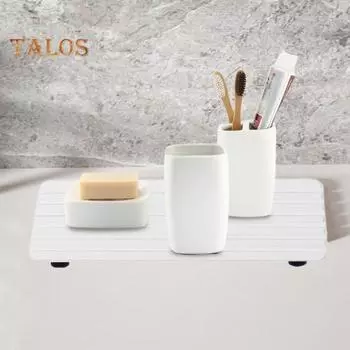 1/2 шт., быстросохнущий поднос для раковины, органайзер, коврик для диатомовой грязи, эко-стильный камень, держатель для губки, ванная комната, кухня, диспенсер для щеток для мыла, стойка 1pc белый