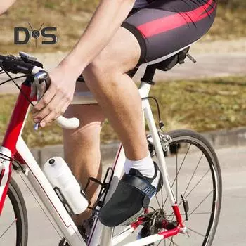 1/2 шт. чехлы для носков велосипедной обуви, противоскользящие силиконовые эластичные зимние термозащитные полуботинки, ветрозащитные защитные бахилы для велоспорта S 1pc