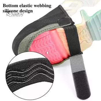 1/2 шт. чехлы для носков велосипедной обуви, противоскользящие силиконовые эластичные зимние термозащитные полуботинки, ветрозащитные защитные бахилы для велоспорта M 1pc