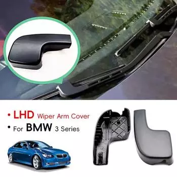 1/2 шт. чехлы на рычаги стеклоочистителя лобового стекла автомобиля для Bmw 3 серии E90 E91 E92 E93 #61617138990 запасные части для авто 1PC чёрный
