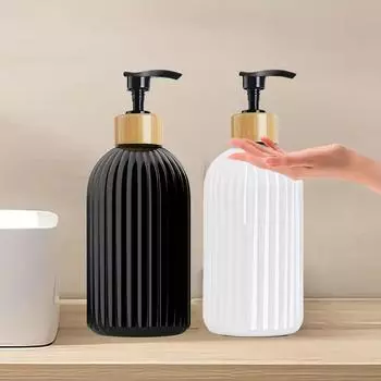 1/2 шт., черный, белый стиль, 500 мл, дозатор для мыла, портативный многоразовый лоток для бутылок с жидкостью для дома, прачечной, салона красоты, отеля