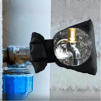 1/2 шт. Черный многоразовый протектор крана, наружный чехол для крана, зимний наружный чехол для крана, защита садового крана от замерзания,