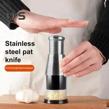 1/2 шт. Чеснокодавка из нержавеющей стали, ручной измельчитель продуктов, легко моется, измельчитель лука, противоскользящая ручка, измельчитель орехов, овощерезка 1pc
