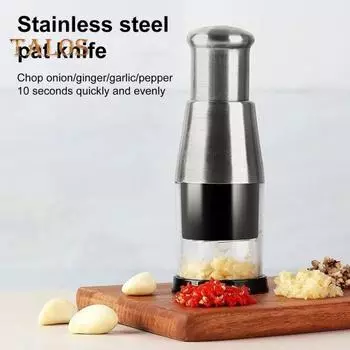 1/2 шт. Чеснокодавка из нержавеющей стали, ручной измельчитель продуктов, легко моется, измельчитель лука, противоскользящая ручка, измельчитель орехов, овощерезка 1pc