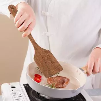 1/2 шт. Деревянные квадратные и диагональные лопатки для приготовления и помешивания, термостойкие кухонные инструменты для смешивания, гриля, подвесного хранения