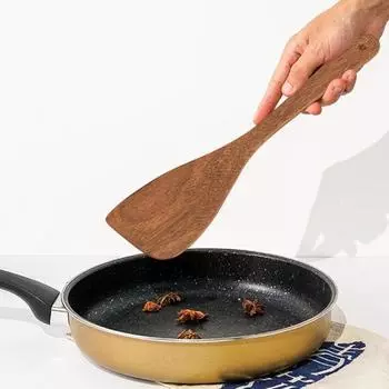 1/2 шт. Деревянные квадратные и диагональные лопатки для приготовления пищи и помешивания, термостойкие A