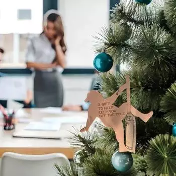 1/2 шт. Держатель для денег Stay Off The Pole, зажим для денег из дерева, украшение A