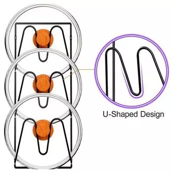 1/2 шт. держатель для крышки кастрюли настенный без сверления быстрый слив водонепроницаемый сильная липкость противоскользящая разделочная доска органайзер для кухонного настенного горшка 1pc