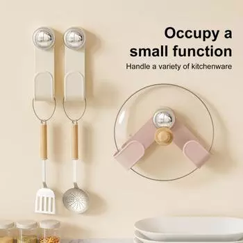 1/2 шт. держатель для крышки кастрюли на присоске, кухонная стойка для хранения, вращающаяся конструкция, простая установка, универсальный настенный органайзер для крышки кастрюли белый