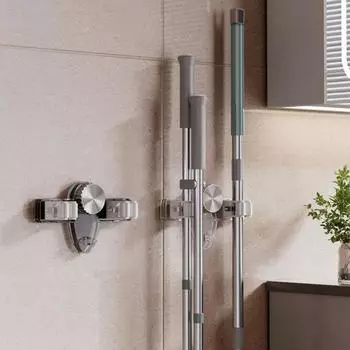 1/2 шт. держатель для метлы, вешалка для швабры, прочная несущая конструкция с присоской, простая в установке, органайзер для кухонной метлы A