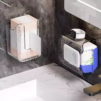 1/2 шт. держатель для салфеток без перфорации коробка для салфеток настенный диспенсер для салфеток для кухни спальни ванной комнаты